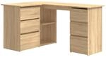 vidaXL Eckschreibtisch 6 Schubladen 2 Regale Schreibtisch Computertisch B&uuml;rotisch PC