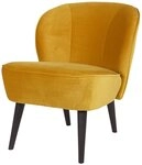 ESTO GmbH WOOOD Sara Sessel Samt, Ocker, 71 x 59 x 70 cm
