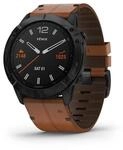 Garmin Fenix 6X Saphir Smartwatch Schwarz/Braun 010-02157-14