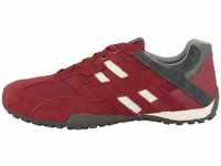 Geox Herren Uomo Snake Sneakers, Red Grey, 45 EU