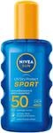 Nivea Sun UV Dry Protect SPORT transparentes Sonnenschutz Spray LSF 50,
