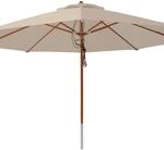 anndora&reg; Sonnenschirm Marktschirm Gastronomie &oslash; 4 m rund - mit Winddach Dark