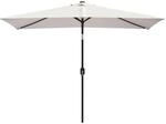 vidaXL Sonnenschirm 200x300cm Sandwei&szlig; Strandschirm Ampelschirm Gartenschirm