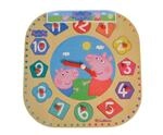 Eichhorn 109265704 - Peppa Pig - Lernuhr mit 12 Steckteilen, 13-TLG., FSC 100%