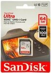 SanDisk Ultra 64 GB SDHC-Speicherkarte mit bis zu 100 MB / s, Klasse 10 UHS-I