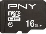 PNY Performance Plus 16 GB microSDHC-Speicherkarte Klasse 10 + SD-Adapter