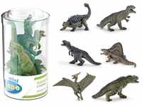Papo 33019 Mini Dinosaur, Plus Dinosaurier Set 2 (Kunststoffbehälter, 6 Stück)