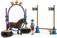 SCHLEICH 42482 Pony Agility Rennen, f&uuml;r Kinder ab 3+ Jahren, Farm World - Spielset