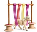 SCHLEICH 42484 Pony Flattervorhang, ab 3 Jahren, Farm World - Spielset, 11 Teile
