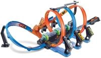 Hot Wheels Corkscrew Crash Streckenset & Spielzeugauto | Gro&szlig;e motorisierte Bahn mit