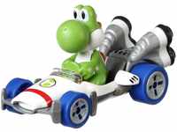 Hot Wheels GBG29 - Mario Kart Replica 1:64 Die-Cast Yoshi, Spielzeug ab 3 Jahren