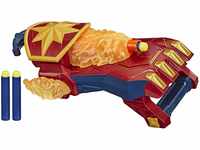 Power Moves Captain Marvel Photon Blaster, NERF Dart Shooting Toy for Kids, Role