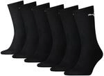 PUMA Unisex Sportsocken Cush Crew 6p Sportsocke, Schwarz, 39-42 EU