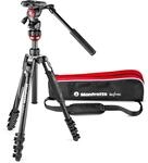 Manfrotto Befree Live, Reise-Videostativ mit Videokopf und Hebelverschluss,