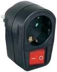 Renkforce 1296317 Schaltbare Zwischensteckdose 2polig Schwarz