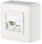 METZ CONNECT Modul Anschlussdose AP, 2 Port unbest&uuml;ckt reinwei&szlig;