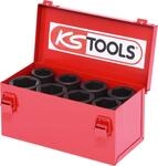 KS Tools 515.0510 3/4" Sechskant-Kraft-Stecknuss-Satz, 8-tlg. lang, Farbig