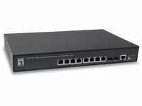 LevelOne GEP-1061 Netzwerkswitch 10-Port-L2-Managed-Gigabit-PoE-Switch, 2 x...