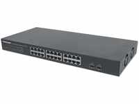 Intellinet 24-Port Gigabit Ethernet Switch mit 2 SFP-Ports 19" Rackmount schwarz