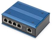 DIGITUS PoE Netzwerk-Switch - 5-Port Gigabit Ethernet - DIN-Rail Montage -