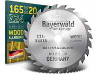 Bayerwald - HM Handkreissägeblatt für Holz - Ø 165 mm x 2,6 mm x 20 mm 