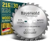 Bayerwald - HM Kreiss&auml;geblatt f&uuml;r Holz - &Oslash; 216 mm x 2.6 mm x 30 mm | WZ negativ