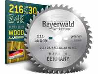 Bayerwald - HM Kreissägeblatt für Holz - Ø 216 mm x 2.6 mm x 30 mm | WZ...
