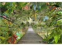 Komar Fototapete WILD Bridge, Tapete, Wanddekoration, Regenwald, Dschungel, Tropic,