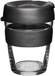 KeepCup Brew, Mehrweg-Glasbecher, Medium 12oz 340mls, Black