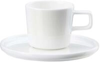 ASA OCO Espressotasse mit Unterteller Fine Bone China Wei&szlig; 0,08l, 2030013