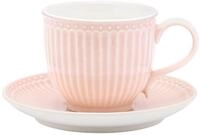 Greengate Tasse mit Untersetzer Alice Pale Pink