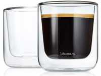 blomus -NERO- 2er Set Kaffee-Gläser aus Glas, 200 ml Fassungsvermögen,