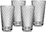 WMF CoffeeTime Longdrinkgl&auml;ser Set 4-teilig, Gl&auml;ser 275ml mit Wabenmuster, Latte