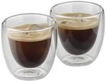 WMF Kult doppelwandige Espressotassen Glas Set 2-teilig, doppelwandige Gl&auml;ser 80ml,