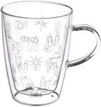 GR&Auml;WE Thermotasse 0,3 Liter - doppelwandiges Henkel-Glas mit Sommer-Motiven