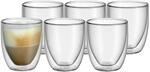 WMF Kult doppelwandige Cappuccino Gl&auml;ser Set 6-teilig, doppelwandige Gl&auml;ser 250ml,