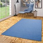 Snapstyle Feinschlingen Velour Teppich Strong Blau, Gr&ouml;&szlig;e:160x160 cm