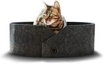 CanadianCat Company | Owen XL 50cm | Filzbett mit Kratzboden f&uuml;r Katzen Anthrazit -