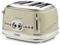 Ariete Vintage 156, 4-Scheiben-Toaster, Retro Toaster mit 6 Toaststufen,