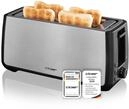 Cloer 3579 King-Size Toaster f&uuml;r 4 XXL Scheiben, Check-Funktion, Edelstahlgeh&auml;use,