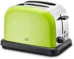 KHG Edelstahl Toaster mit Br&ouml;tchenaufsatz, 2 Scheiben | 6 Br&auml;unungsstufen mit