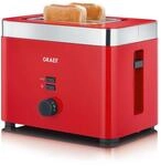 GRAEF. TO63EU TO63 2-Scheiben Toaster, Kunststoff, Rot