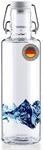 soulbottles Trinkflasche Alpenblick &bull; 600 ml &bull; Glasflasche Made in Germany &bull;