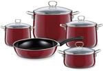 Riess, 0558-008, Emaille-Set 5-teilig, ROSSO, Emaille, Made in &Ouml;sterreich, LBH: