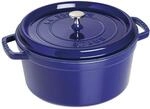 STAUB Gusseisen Br&auml;ter/Cocotte, Rund 28 cm, 6,7 L, Dunkel-Blau
