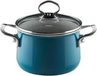 Riess, 0701-010, Topf mit Glasdeckel &Oslash; 16cm, AQUAMARINBLAU, Emaille, Vol....