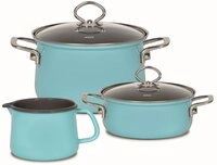 Riess, 0520-037, Starterset 3-teilig, KRISTALLBLAU, Emaille, Made in...