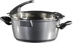 STONELINE&reg; FUTURE Bratentopf 24 cm, mit Sieb-Glasdeckel, induktionsgeeignet,