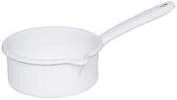 Riess, 0036-033, Stielkasserolle mit gro&szlig;em Ausguss &oslash; 14cm, WEISS, Emaille,...