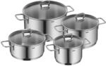Silit Alicante Topfset 4-teilig, T&ouml;pfe mit Glasdeckel, Induktionst&ouml;pfe, Edelstahl